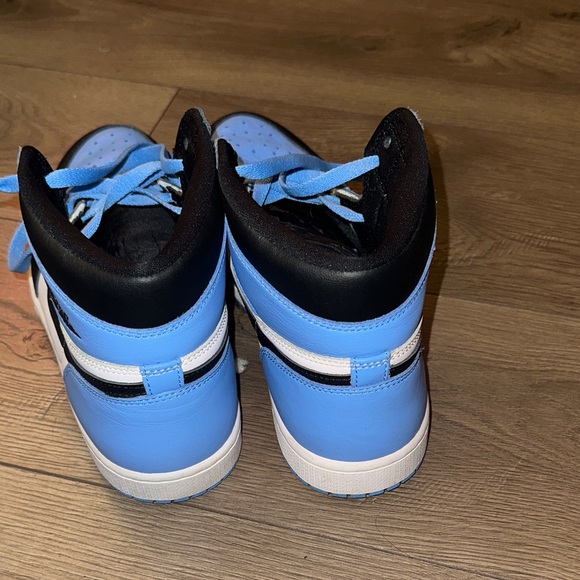 Jordan Black and Blue High-Top Sneakers - Picture 3 of 5